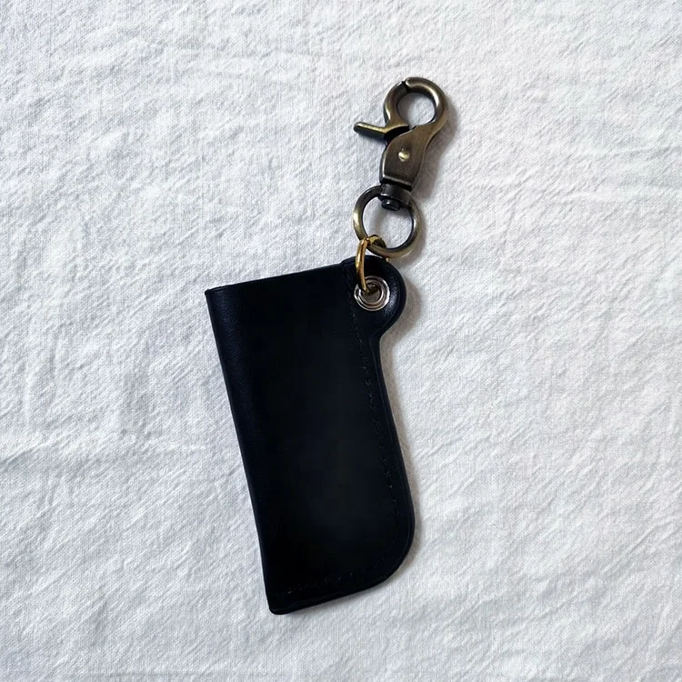 Wholesale Custom Genuine Leather Lighter Case with Keychain