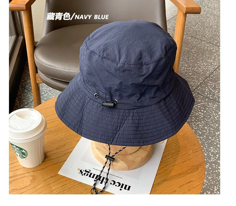 Polyester Design Your Own Custom Logo Sun Protection Waterproof Fishing  Rope String Bucket Mesh Fisherman Hat