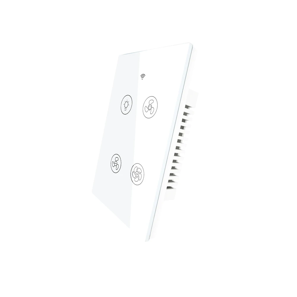Умный выключатель света с Wi-Fi, выключатель для потолочного вентилятора, лампы с дистанционным управлением, работает с Alexa Google Home