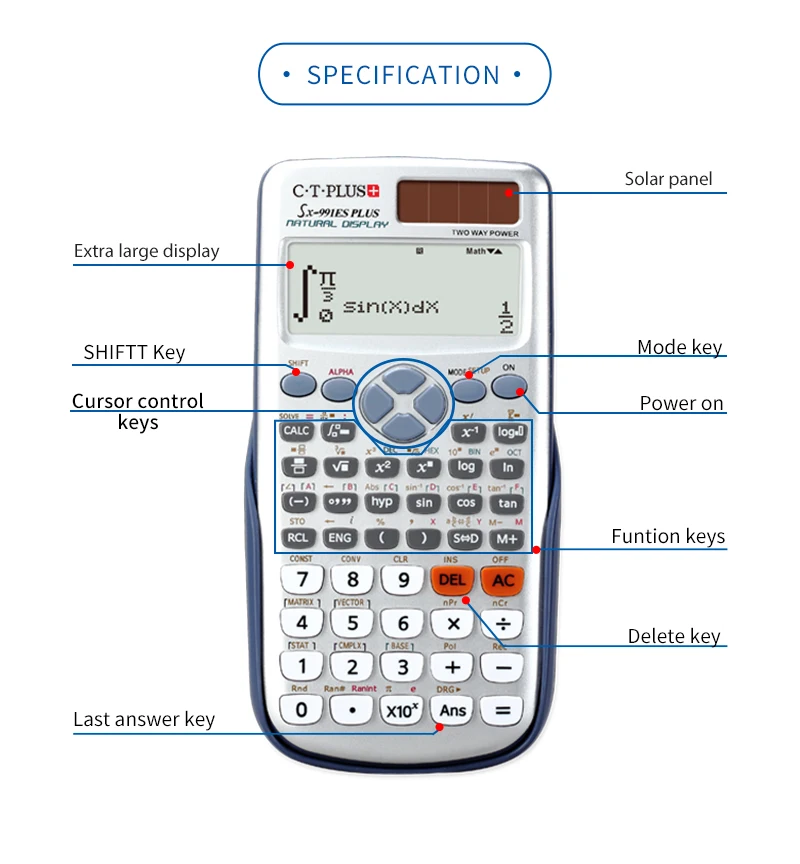 Calculator Sx-991es Plus High Quality 417 Function Scientific ...