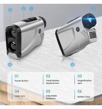 Laser Rangefinder for Hunting & Golf with 7X Magnification | LE