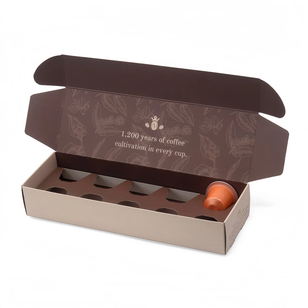 Custom Printing Paper Cardboard k Cup Kcup Pod Coffee Capsule Gift Box Packaging for Coffee Capsule