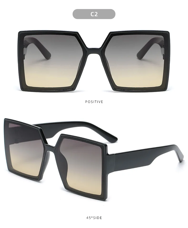 Gafas De Sol Rectangulares Luxury Shades Women Sunglasses Oversized Sun ...