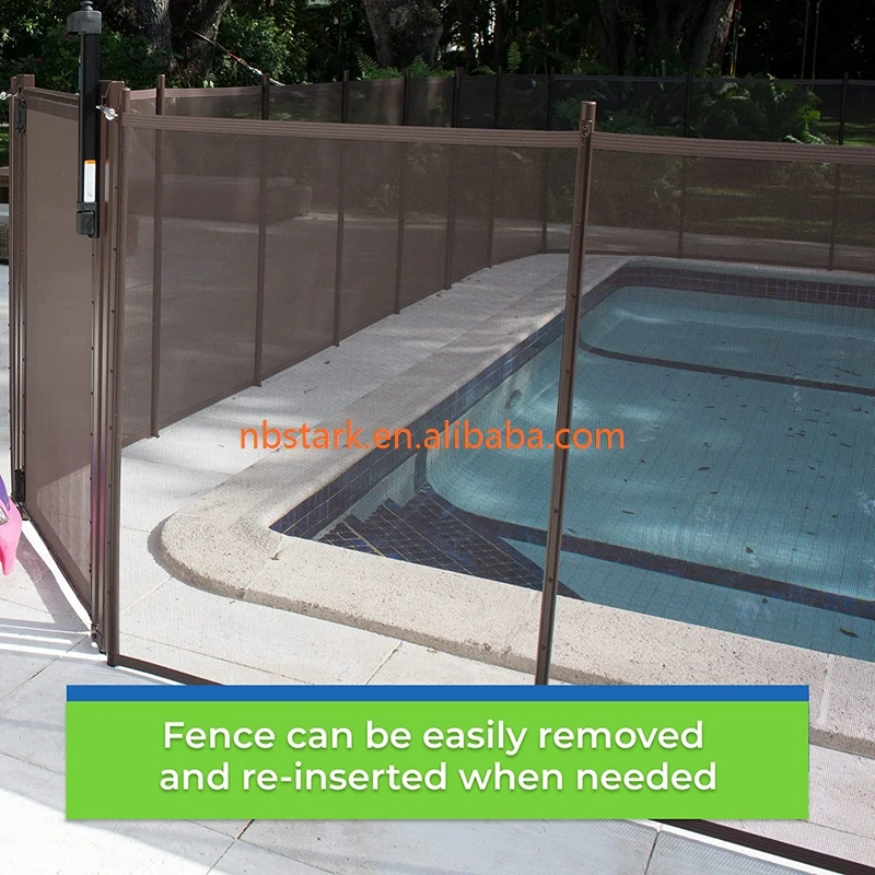 Security Clear View Anti Climb Fence Durable Patio Swimming Pool Fence