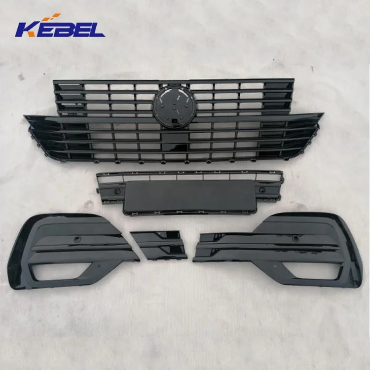 Gloss Black Automotive Body Kit Grille Set Auto Parts Car Grills for Volkswagen Transporter T6.1 2019