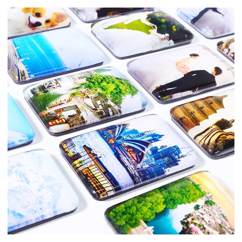 Any Pattern Customization Colorful Waterproof Acrylic 3d Anime Magnet Customised Magnetic Fridge Door Cover Sticker