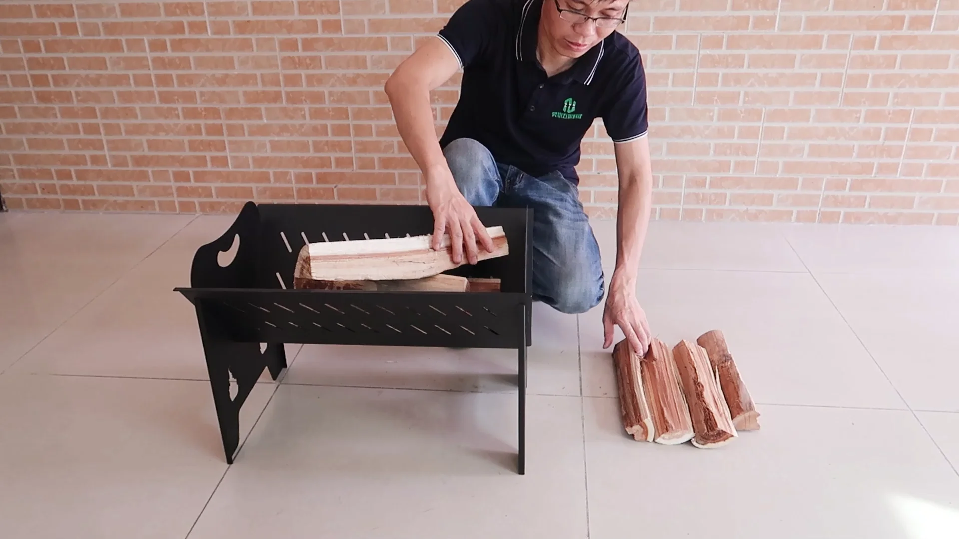 Wholesale Foldable Collapsible Camping Bbq Cooking Metal Corten Steel