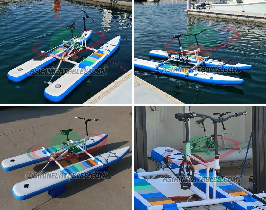 New Inflatable Floating Water Bike Floating Pontoon Platform Inflatable
