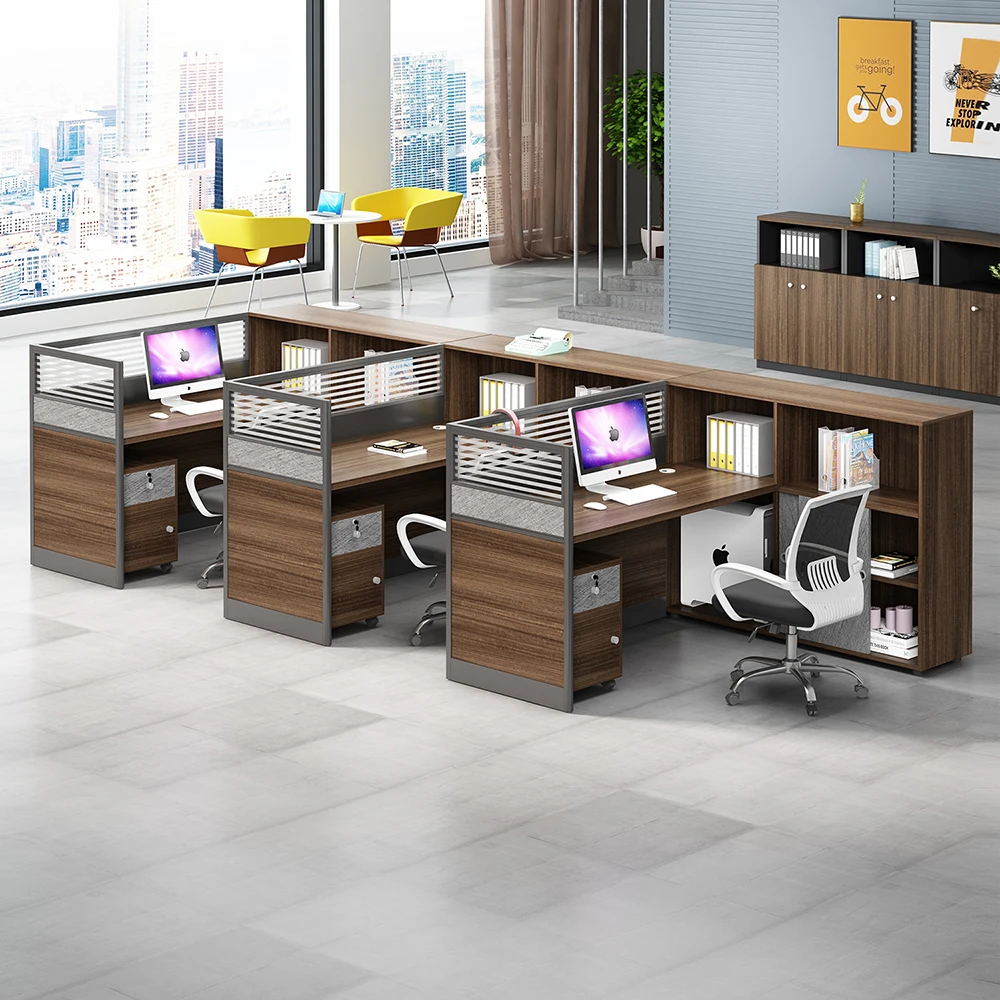 Customized Office Furniture Desk Factory 2 4 6 8 Person Cubicle Privacy ...