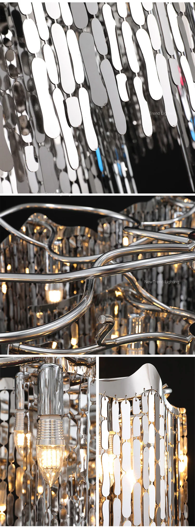 cpl 213 luxury style stainless steel art chandelier hotel villa gallery customized hanging pendant light-4