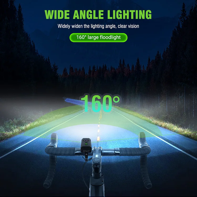 Boruit New Design 10000lm High Power Bike Lamp 10 Led Beads With Dual