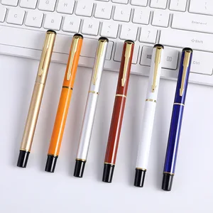 Promotional Multi-Colors Metal Gel Pen With Refill Blue or Black Ink Custom Printed Logo for Office Gift
