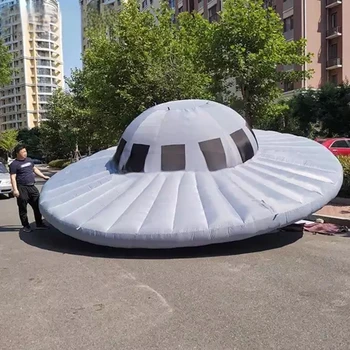 LED Lighted Giant Inflatable UFO Balloon Advertising Flying Saucer for Event Decoration