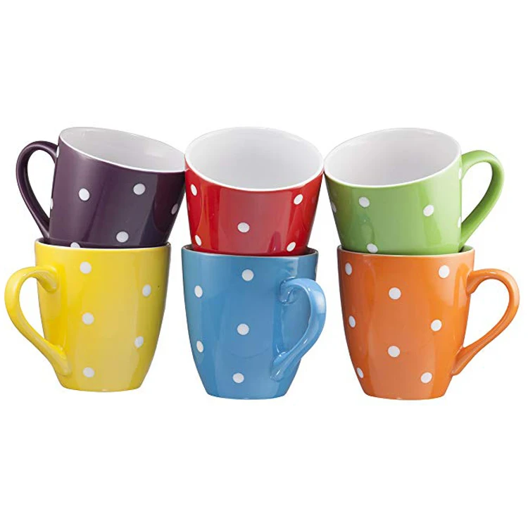 Colourful Bubbles 12oz Non-Toxic Lead & Cadmium-Free Ceramic Coffee Mug for  Mom Dad Men/Women Birthday Christmas Gift