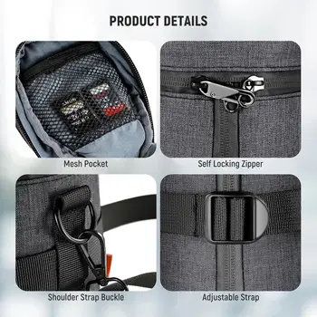 NEEWER Camera Lens Pouch for 4.45"x9.45"/113x240mm DSLR Mirrorless Camera Lens, Water Repellent Thicker Expandable Protective detail image