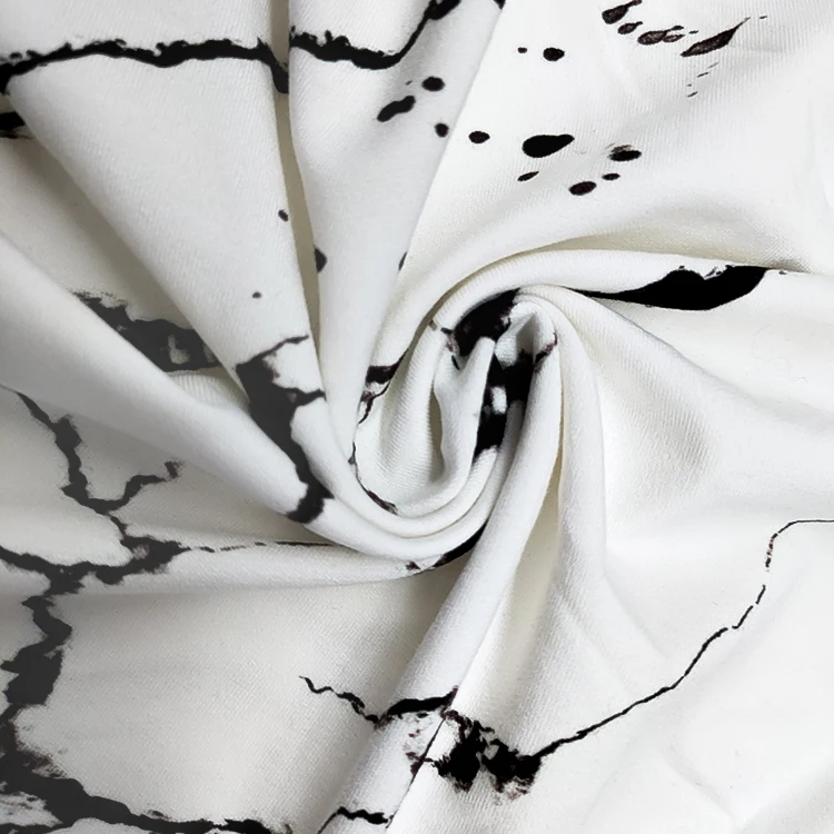 Оригинальная трикотажная махровая ткань с принтом бамбука и хлопка из смешанного спандекса для