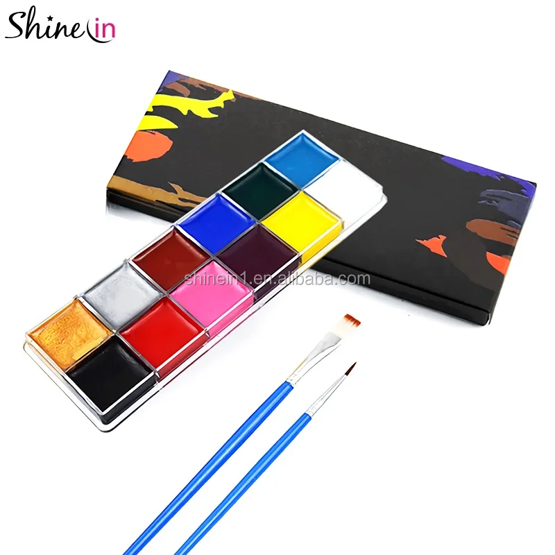 Оптовая продажа, моющийся праздничный макияж, принадлежности для покраски тела, Набор радужных красок для лица для детей
