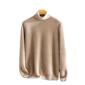 Men's Customizable Logo 100% Cashmere High Lapel Sweater Plus Size Winter ODM Supply Zipper Closure with Print Pattern Cardigan