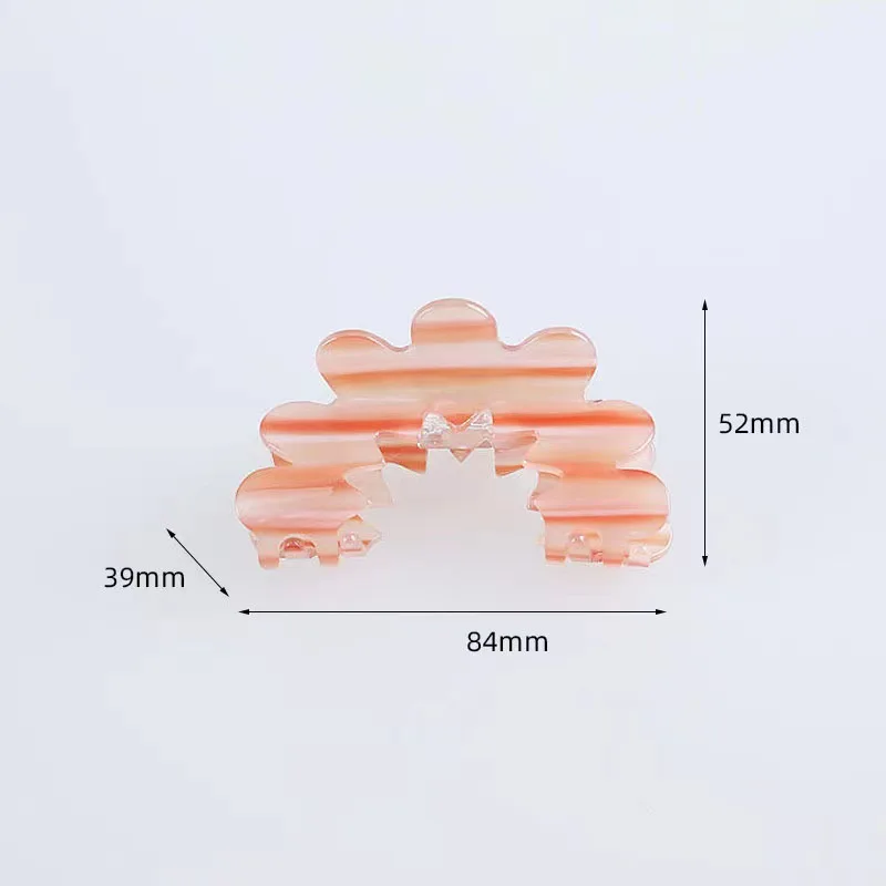 Best Selling Korean Ethnic Style Acrylic Hair Accessories Multi-Color Cute Flower Crystal Clip Hairgrip for Women