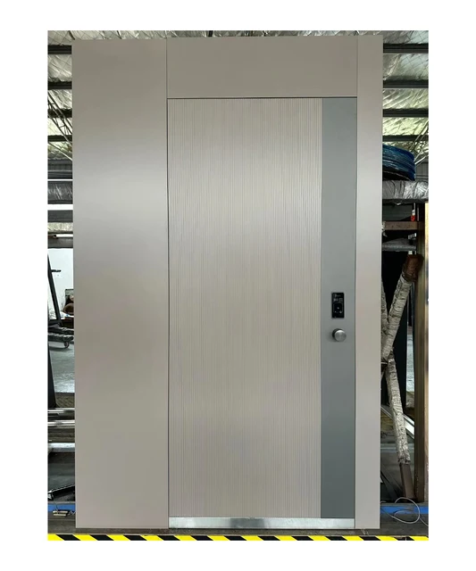 Modern Design Wood Armored Exterior Security Door Aluminum Alloy Finished Surface for House or Garage