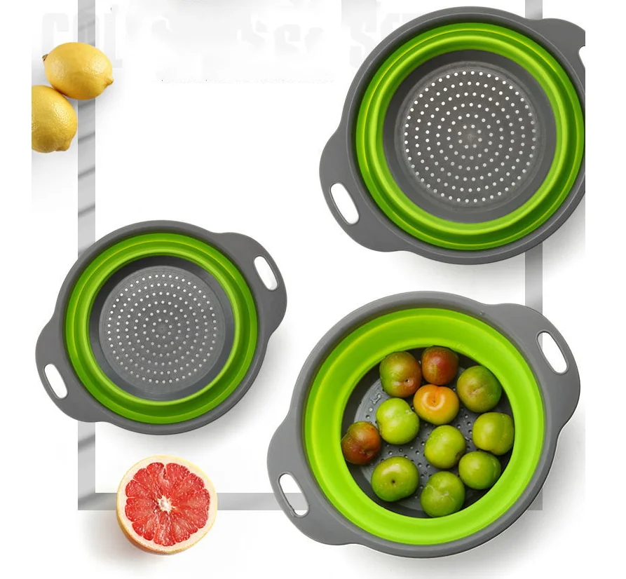 Термостойкий дуршлаг с зажимом, ситечко для чая, большая силиконовая корзина для кухонной раковины