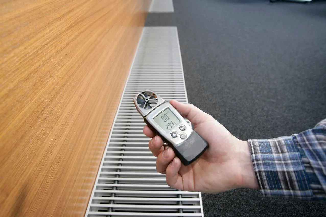 Part No. 0560 4102 Pocket Vane Anemometer Flow Velocity Measuring Instrument With Temperature