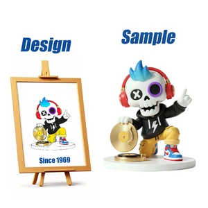 Shengye OEM ODM Fashion PVC Record Skull Ornaments Action Luminous Resin Vinyl Plastic 15CM 18CM 21CM Anime Action Figure Toys