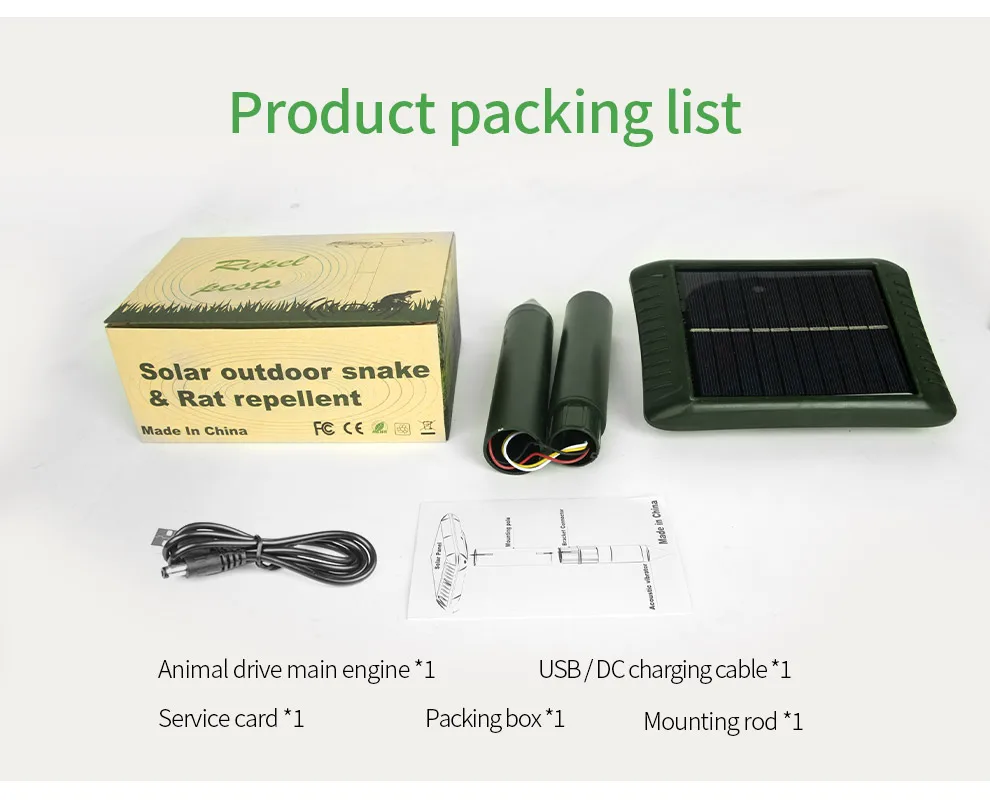 SJZ OEM/ODM High Effective solar or battery powered ultrasonic pest solar snake groundhog mice rat gopher mole repeller supplier