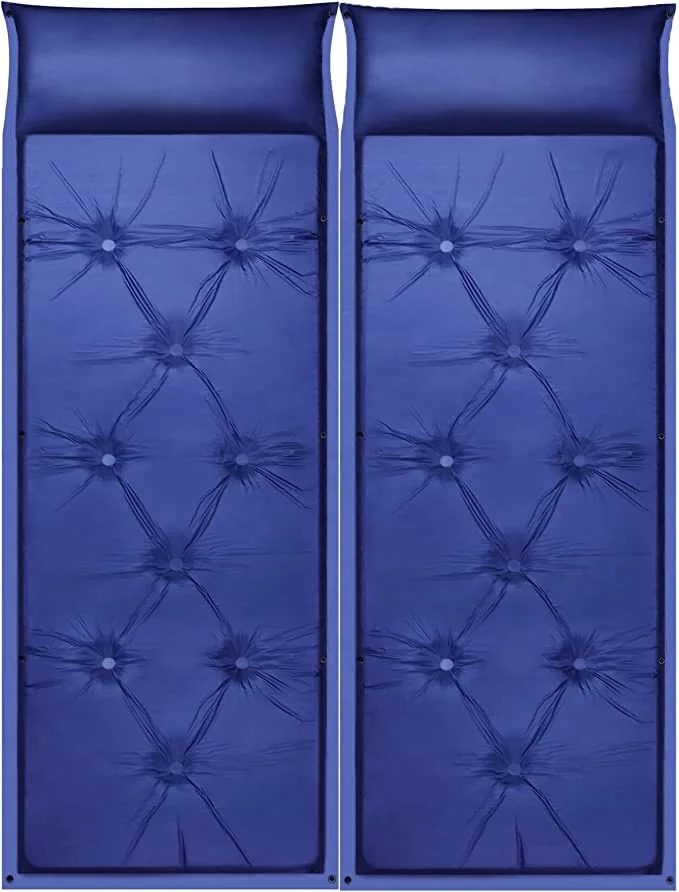 Самонадувающийся спальный коврик для кемпинга, надувной коврик из ПВХ, встроенный насос с подушкой, водонепроницаемый воздушный матрас для кемпинга