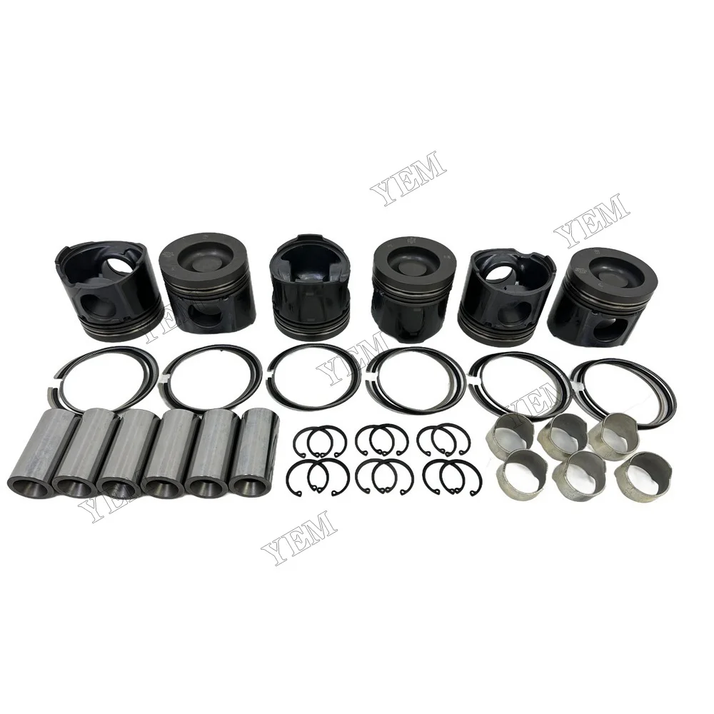 For Volvo D6D Cylinder Pistons Kit With Rings High Quality Engine Parts 6