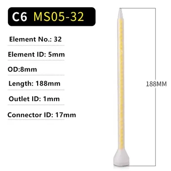 MC05-32 AB  Resin Glue Adhesive Mixing Tube Static Mixer Tip for AB epoxy dispensing system