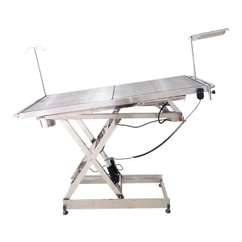Stainless steel single side tilt operating table for medical surgical veterinary clinic