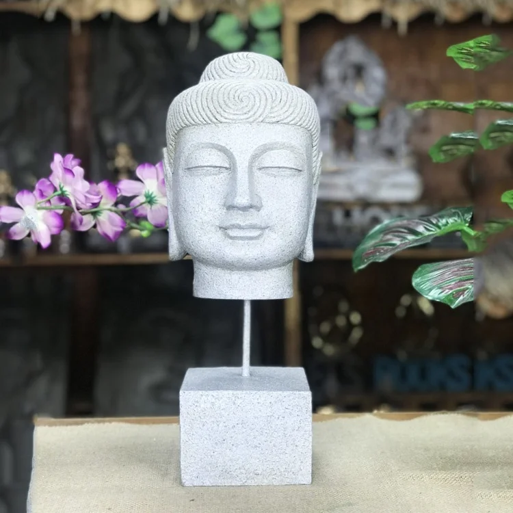 Tang Dynasty style Buddha Head Statue Craft from ECO Friendly Resin Material for Interior Home and Hotel Decoration