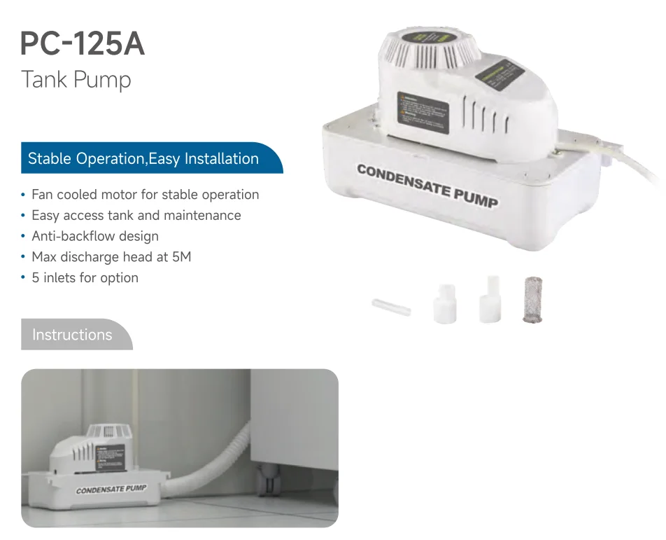 Wholesale High Quality PC-125A Tank Pump 1.8L Condenser Water Pump air Conditioning Condensate Drain Pump Hot Sell