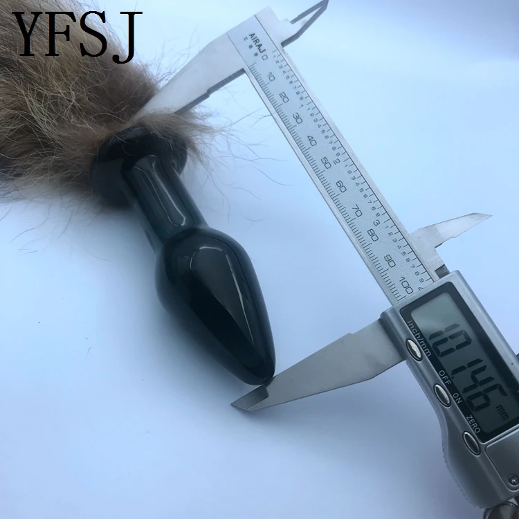 Crystal Glass Tail Anal Plug and Artificial Penis G-Point Prostate Massage Bead for Adult Men and Women Gay-friendly Sex Toys