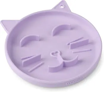 High Quality Customizable Purple Cat Shape Pet Bowl Portable Silicone Light Anti-Choking Outdoor Accessory for New Cat and Dog