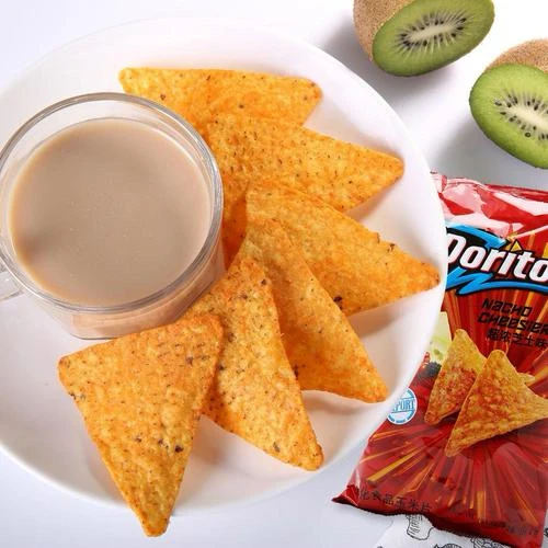 Automatic Wheat Flour Fried Snacks Production Line Bugles/Doritos/Tortila Chips Making Machine