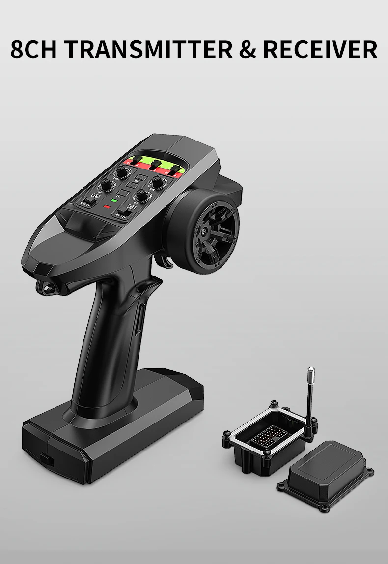 MJX H8H+ RC Car 1/8 4WD 3970 Brushless 8CH Remote Control Toys Climbing Off-Road Truck Aluminum Alloy Parts 80A ESC 35KG Servo