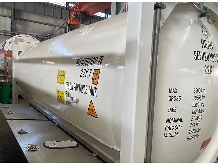 Asme Standard 20ft Price Tank Container Iso Un T75 Portable Buy 20ft Tank Container food Grade