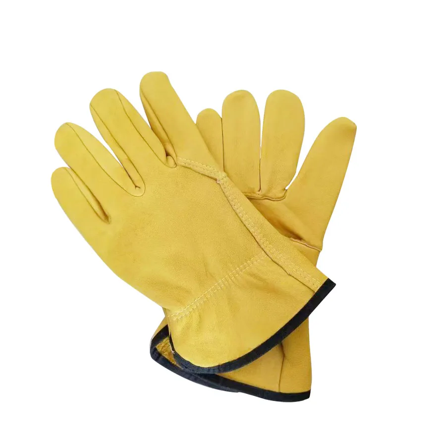 Cheap Premium Yellow Full Grain Sheep Sheepskin Safety Work Short
