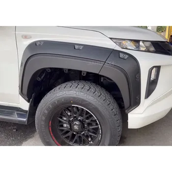 FOR MITSUBISHI L200 TRITON 2019 2020 2021 2022 ABS FENDER FLARE WITH BLACK BOLTS STYLE WHEEL ARCHES 4X4 ACCESSORIES