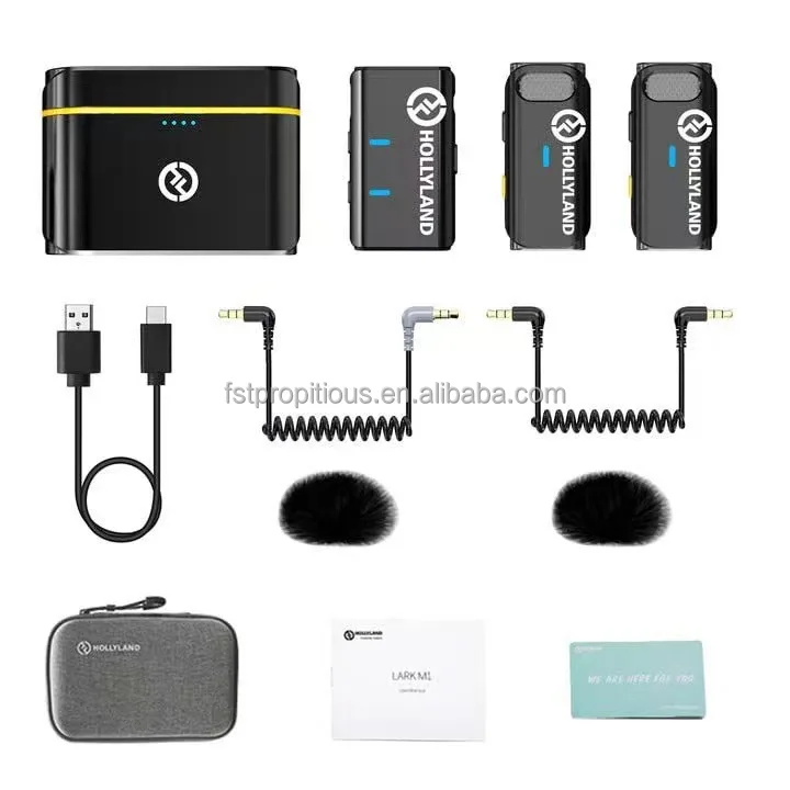 Hollyland Moma Lark M1 Wireless Lavalier Microphone, 2.4GHz, 650ft