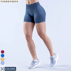 YISHENHON 2026 Custom Logo Best Sale Quick Dry Low Waist Fitness Seamless Yoga Shorts Gym Fitness High Quality Sports Clothing