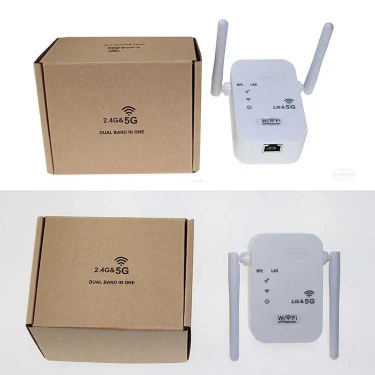 Extensor de señal WIFI de 2,4G y 5G, amplificador de Frecuencia dual  inalámbrico de 1200M, repetidor wifi wps, directo de fábrica, barato