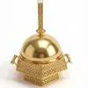 8L Hexagonal Gold-colored Round-top Stove