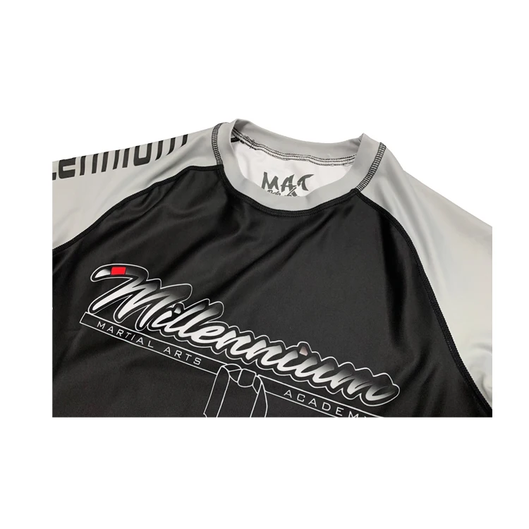 Custom Printed Rash Guard Sublimation Printed Rashguard Mma Rushguard Bjj OEM Mma Rashguard