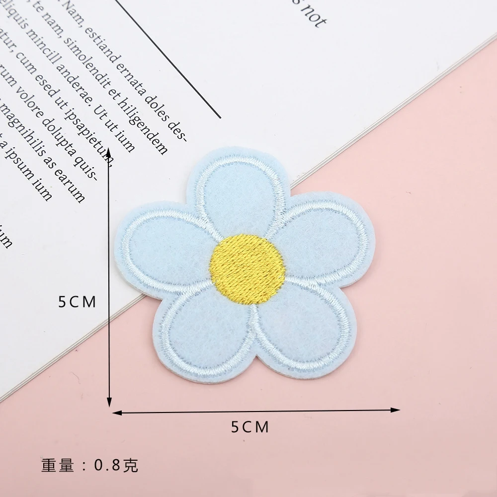 Оптовая продажа креативный Железный патч с пятью подсолнухами и вышитой тканью для украшения шляпы прессованной вышивкой