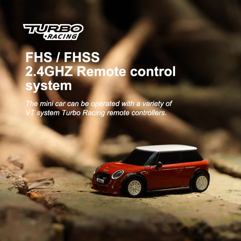 Turbo Racing Mini Cooper DIY RTR RC Toy Car 1/76th Scale Mini Radio Control RC Car