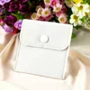 Off-white velvet jewelry pouch