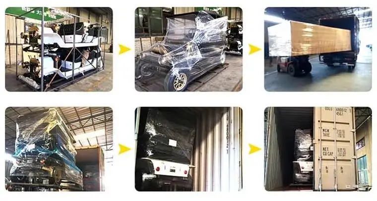 Rariro 4-Seater Electric Vintage Golf Cart for Airport Mall School Villa Hotel and Golf Course Use